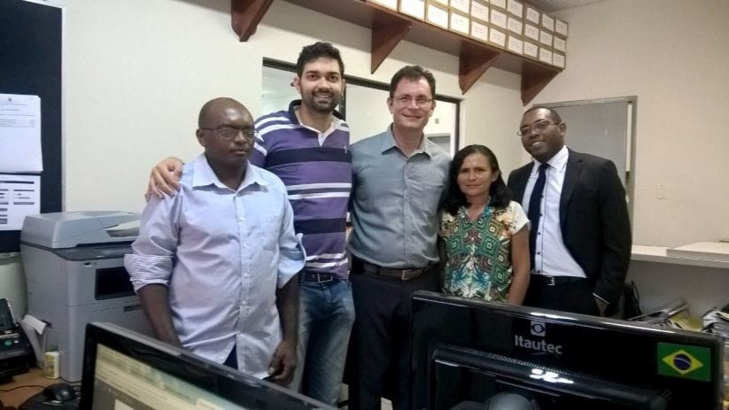 Os servidores de Bacabal com o secretário Pedro Davi.