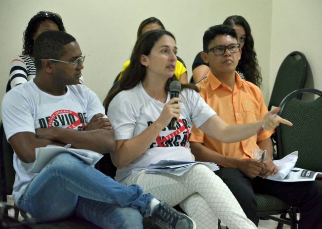 George Ferreira Diretor cultural SindjusMA e Allayanne Aragão da comarca de São luis