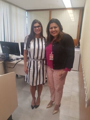 A juíza auxiliar da Corregedoria Nacional de Justiça, Cláudia Sílvia de Andrade Freitas, e a advogada Danielle Xavier