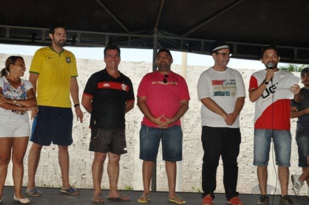 (Da esq. para a dir.)Janira Teixeira, Pedro Davi da Silva, Rivelino Pereira, Antônio Coutinho, Aníbal Lins e Artur Araújo Filho