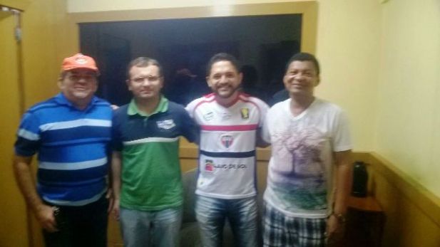 Da esquerda para à direita: Frazão Oliveira (Força Sindical), Fredson Costa, Artur Estevam e Nivaldo Queiroz (Cut).
