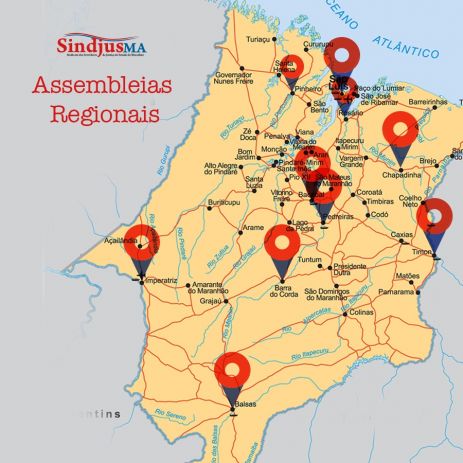 As Assembleias Regionais do SINDJUS-MA iniciam no próximo sábado (6).