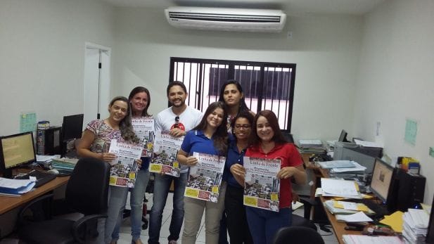 Servidoras do Fórum de Paço do Lumiar receberam o "Linha de Frente" e garantiram sua adesão ao movimento #éDireitoNosso